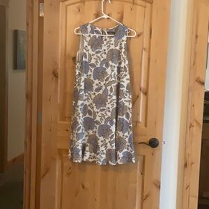 Tommy Hilfiger White and Gray Halter Sundress Mini